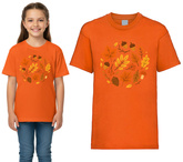 Koszulka Pomarańczowa JESIEŃ Liście 5-6 lat 116cm