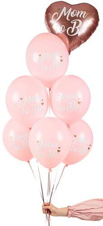 Balony  Mom to Be, Pastelowy Różowy, 30cm, 1 szt.