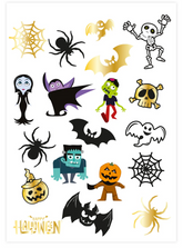 Tatuaże na Halloween mix wzorów 19 szt.