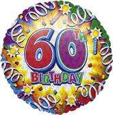 Balon foliowy 18'' 60 Birthday, 1 szt.