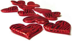 Naklejki Czerwone SERDUSZKA Materiałowe 12szt.