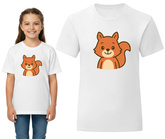 Koszulka Biała WIEWIÓRKA 5-6 lat, 116cm