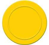 Talerzyki żółte, 18 cm, 6 szt.