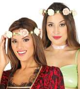 Opaska z różami świecąca, wianek LED 1 szt.