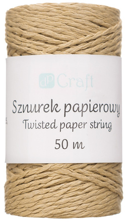 Sznurek Papierowy Skręcany Dekoracyjny Kraft 50m