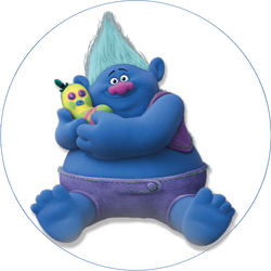 Opłatek tortowy 14 cm, Trolle Trolls 1 szt.