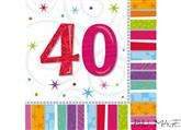 Serwetki urodzinowe 40 urodziny, 16 szt.