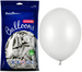 Balony St. 23cm (10") Metallic Silver Snow 100szt.