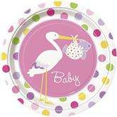 Talerzyki „Baby Girl” 22,5 cm, 8 szt.