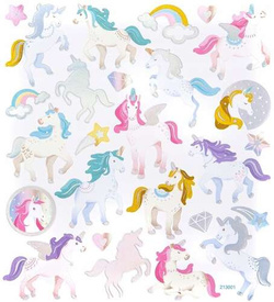 Naklejki Ozdobne Kolorowe JEDNOROŻEC Unicorn 26szt