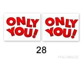 Naklejki na buty Only You!, 2 szt, 1 op.