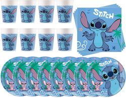Zestaw Talerzyki Serwetki Kubeczki STITCH