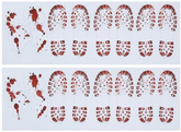 Naklejki na Podłogę Krwawe Ślady Butów Hallowen x2