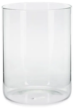 Szklany ŚWIECZNIK Wazon Tuba na Świecę, 13x17cm