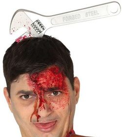 Opaska Klucz Francuski Wbity w Głowę Halloween