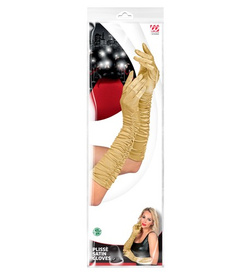 Rękawiczki ZŁOTE Długie Marszczone Lata 20