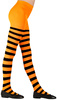 Rajstopy Czarno Pomarańczowe Paski Dynia 7-10 lat