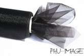 Organza dekoracyjna 16 cm, 1 rolka, czarny