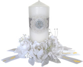 Świeca komunijna 15cm srebrna 1 szt.