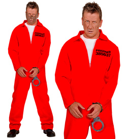 Strój Kostium Skazaniec WIĘZIEŃ Psychopata, XXL