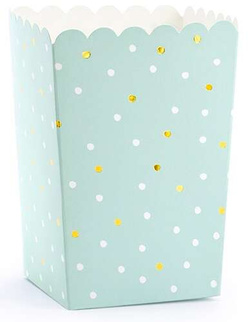 Pudełka na popcorn, mix, 7x7x12,5cm, 6 szt.