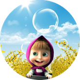 Opłatek tortowy 29 cm, Masza i Niedźwiedź 1 szt.