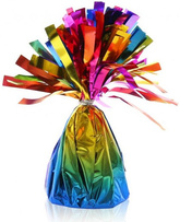 Ciężarek foliowy do balonów z helem, tęczowy, 145g