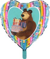 Balon 18'' Masha Niedzwiedz, 1 szt.