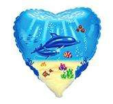 Balon foliowy 18" "Delfiny w promieniach" 1szt