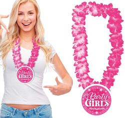Naszyjnik Hawajski PARTY GIRLS Różowy Panieński