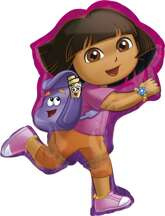 Balon foliowy 21x32” Dora The Explorer, 1 szt.