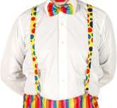 Żółte SZELKI Klauna w KOLOROWE Kropki Grochy Clown