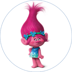 Opłatek tortowy 14 cm, Trolle Trolls 1 szt.