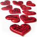Naklejki Czerwone SERDUSZKA Materiałowe 12szt.
