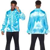 Koszula DISCO Niebieska Retro Lata 70 80 Strój, XL