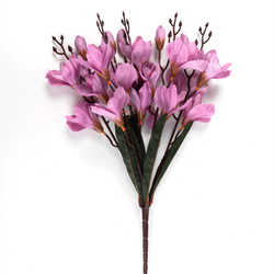 Bukiet Sztucznych Kwiatów Liliowy Mangolia 43cm