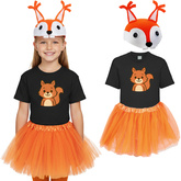 Zestaw WIEWÓRKA Koszulka Nadruk Czapka Tutu 116cm