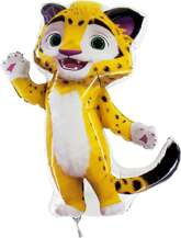 Balon Foliowy Lampart Leo i Tig Urodziny 94cm