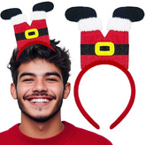 Opaska na Głowę NOGI MIKOŁAJA Święta Zabawna