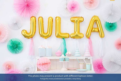 Balon foliowy Litera "R", 35cm, złoty, 1 szt.