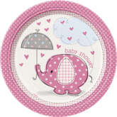 Talerzyki na Baby Shower Dziewczynka 18cm 8 szt.