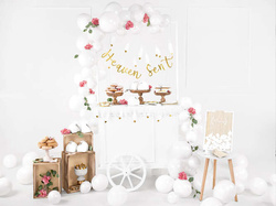 Balony St. 12cm (5") Pastel Białe, 1szt.