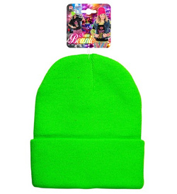 Czapka Zielona Neonowa Beanie Lata 80 Disco Neon