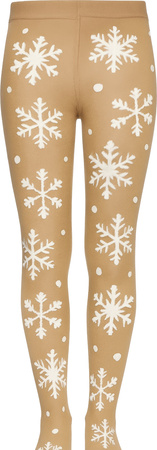 Rajstopy Świąteczne Siateczkowe w Śnieżynki Płatki