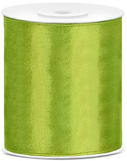 Tasiemka satynowa, z. jabłuszko, 100mm/25m