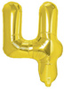 Balon foliowy cyfra 4 CZTERY złoty 100 cm,1 szt.
