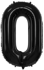 Balon foliowy Cyfra ''0'', 86cm, czarny