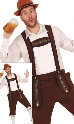 Kostium Strój Bawarczyk OKTOBERFEST Spodnie, L