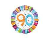 Balon foliowy 18” 90 urodziny 45cm, 1 szt.