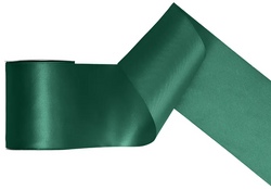 Tasiemka satynowa, butelkowa zieleń, 100mm/25m